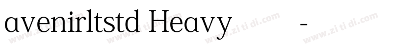 avenirltstd Heavy 常规字体转换